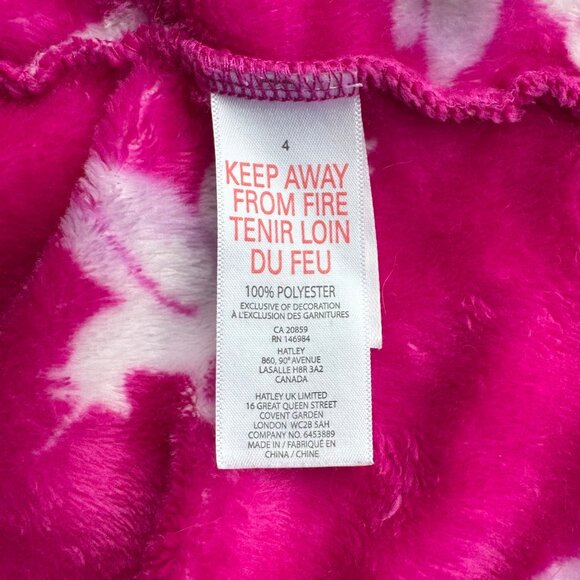 HATLEY Unicorn Fleece Jacket Girls 4T 4 Pink Soft Full Zip-Up Toddler Jacket EUC - Picture 9 of 9